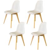 Hanah home SND3016 set trpezarijskih stolica 4 kom, bela/hrast Cene