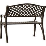 vidaXL vrtna klupa 102 cm od lijevanog aluminija brončana | shoptok.hr