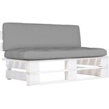 Maison Chic Vrtni srednji kavč - Zunanji kavč iz palet bela impregnirana borovina, (22040628) | Shoptok.si