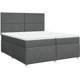  Krevet s oprugama i madracem tamnosivi 200 x 200 cm od tkanine | shoptok.hr