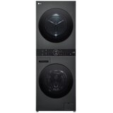 LG WashTower™, 12/10 kg, max. 1400 obrtaja/min., Steam™, TurboWash™360, kondenzator sa automatskim čišćenjem, ThinQ™ WiFi funkcija - Crna | Eponuda.com