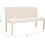  Klupa od poliestera 139,5 cm krem | shoptok.hr