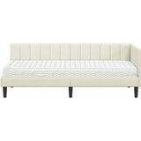  Kutni krevetni okvir s madracem 2 kom. Krema 80 x 200 cm Baršun | Shoptok.si