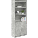 vidaXL Visoka omara betonsko siva 70x35x180 cm inženirski les | Shoptok.si