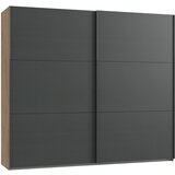 MID.YOU omara z drsnimi vrati, barve grafita, barve hrasta | Shoptok.si