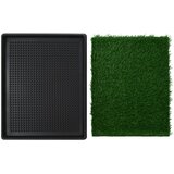  Toalet za ljubimce s pladnjem i travom zeleni 64 x 51 x 3 cm | Eponuda.com
