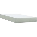 Box Spring krevet s madracem svijetlo sivi 90x220 cm baršun | shoptok.hr