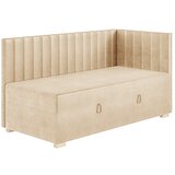 Ghado Bež kutni dječji krevet s prostorom za odlaganje s madracem 90x200 cm Snugi - | shoptok.hr