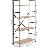 polica za knjige LOFT 4 black