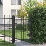  Ogradna vrata BOXTEL 103 x 175 cm Čelik s prahom premazan Siva | shoptok.hr