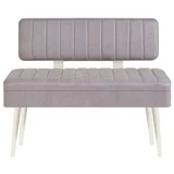 Trpezarijska klupa Vina 0701 110x85x36cm Bijelo-Siva
