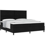  Krevet s box springom i madracem Crni 200x200 cm Tkanina | shoptok.hr