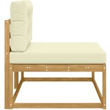 Vanjski krajnji kauč Bijela 115 x 83 x 73 cm Poliester - Bijela i krem Krajnji kauč | shoptok.hr
