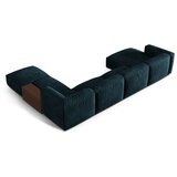 Micadoni Temno modra kotna sedežna garnitura iz tkanine bouclé (desni kot/v obliki črke "U") Martina – Home | Shoptok.si