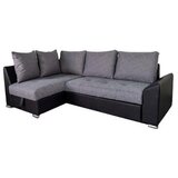 Lesnina XXXL SEDEŽNA GARNITURA, gladka tkanina siva, črna | Shoptok.si