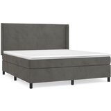 The Living Store Box spring postelja z vzmetnico temno siva 180x200 cm žamet - Box Spring Postelja, (21492409) | Shoptok.si