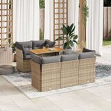 vidaXL 6-dijelni set vrtnih sofa s jastucima bež od poliratana | shoptok.hr