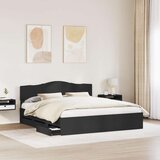  Okvir za krevet Crna 180 x 200 cm Inženjersko Drvo - Crna 180 x 200 cm | shoptok.hr