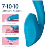 Vibeconnect - vodootporni vibrator G-točke i stimulator klitorisa (plavi) | shoptok.hr
