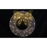  Novogodišnji ukras mini prsten sa zlatnom leptir mašnom 50 led 61 cm | Eponuda.com