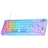 DELTACO GAMING DK460 Mehanička Tipkovnica 65% Nordic Layout, Transparentna/RGB | shoptok.hr