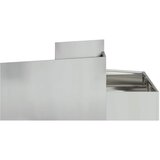  Vrtna saksija Srebrno 100 x 100 x 50 cm Cinkani čelik | shoptok.hr