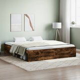  The Living Store Posteljni okvir dimljeni hrast 180x200 cm - Posteljni Okvir, (21529056) | Shoptok.si