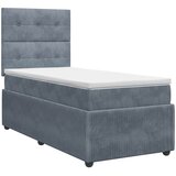  Boxspring krevet s madracem Tamnosiva Jjedan Baršun | shoptok.hr