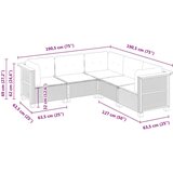 vidaXL 5-dijelni vrtni set sofa s jastucima bež od poliratana | shoptok.hr