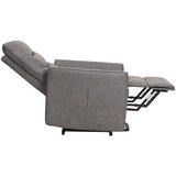 Modern Living tv-fotelj bishop, siva, videz usnja, relax funkcija | Shoptok.si