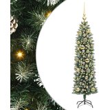  Umjetno vitko božićno drvce Zelena i bijela 120 cm | shoptok.hr