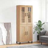 vidaXL Visoka komoda sonoma hrast 69,5x34x180 cm inženirski les | Shoptok.si