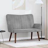 SOFA za dvije osobe Svjetlosiva 115 x 61 x 87 cm Baršun Cijene
