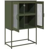  Visoka ploča maslinasto zelena 68x39x107 cm čelik | Shoptok.si