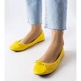 Gemre Yellow ballet flats decorated with a bow Vaillancour Cijene