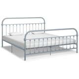 Maison Chic Posteljni okvir - Dvoposteljna postelja - Zakonska postelja siv kovinski 180x200 cm-J5475, (21766278) | Shoptok.si