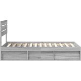  Krevetna konstrukcija s uzglavljem Siva Sonoma 90 x 200 cm | shoptok.hr