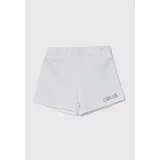 Guess Otroške bombažne kratke hlače bela barva