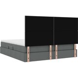  Krevet S LED lampica s pohranom Tamno siva 160 x 200 cm tkanina | shoptok.hr