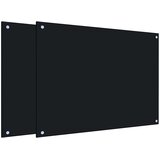  Kuhinjske zaštite od prskanja 2 kom crne 80 x 60 cm staklene | shoptok.hr