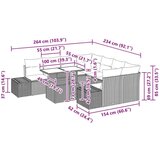  Vrtna garnitura - 3-dijelni set vrtnih sofa s jastučićima smeđa PE ratan | shoptok.hr