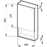 Jika H4532210383041 - Ormarić sa ogledalom i policom LYRA 80x40 cm, beo | Eponuda.com