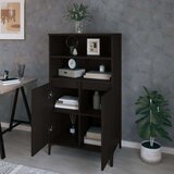  Visoka omara Črna 60x36x110 cm inženirski les, (20819822) | Shoptok.si