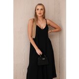 Kesi Włoski Muslin dress with straps black Cijene