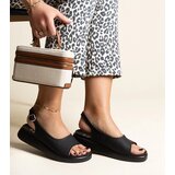 D/CEO Black sandals on a block heel Millo | Shoptok.si