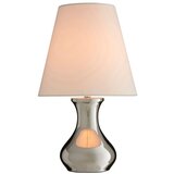 Premier Housewares Krem/u srebrnoj boji metalna stolna lampa s tekstilnim sjenilom (visina 36 cm) Nell – | shoptok.hr