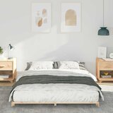  Krevetna konstrukcija Smeđa 140 x 220 cm Čvrsto borovo drvo | shoptok.hr