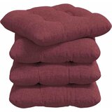  Jastučići za sjedenje 4 pcs Vinska crvena 40 x 40 x 12 cm | shoptok.hr