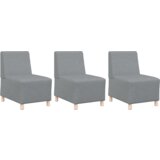SOFA Stolica Svijetlo Siva 55 cm Tkanina 3 pcs Svjetlosiva | shoptok.hr