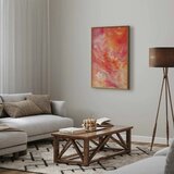  Plakat Fiery Colors - dynamic shapes in fire and pink tones 29.7x42 Zlatni okvir | shoptok.hr